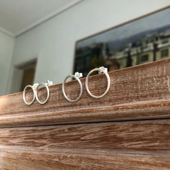 Silver Wheels Earrings